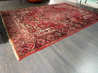 Antique Hand Knotted Heriz Persian Rug