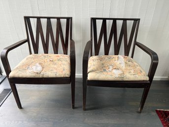 Pair Of Vintage Paul Frankl Arm Chairs