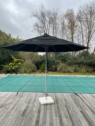 Outdoor Black Three Tier Umbrella With Sunbrella Fabric