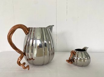 Gourd And Vine Pitcher And Matching Creamer By Michael Aram