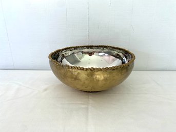 Vintage Brass And Stainless Steel Bowl By Michael Aram