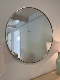 Perigold Large Decorative Mirror With Chrome Metal Frame