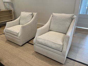 Pair Of Two Robin Bruce Swivel Arm Chairs (2 Of 2 Sets)