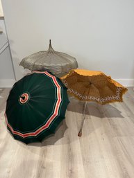 Lot Of 3 Vintage Umbrellas