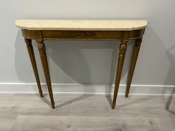 Vintage Italian Console Table With Stone Top