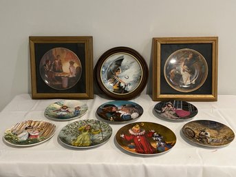 Lot Of 10 Hand Painted Decorative Plates