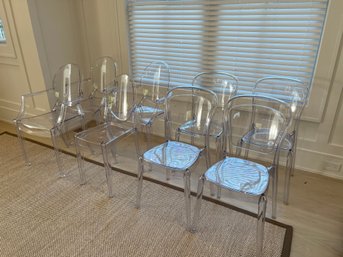 Set Of Eight Assorted Ghost Style Chairs