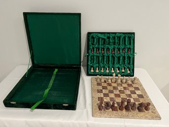 Marble Chess Set In Case