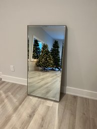 Hanging Mirror With Gray Border