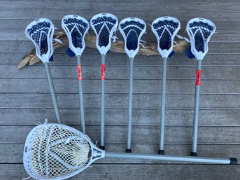 6 STX FiddleSTX Mini Lacrosse Sticks. 1 STX Fiddle Stix Mini Goalie Stick.