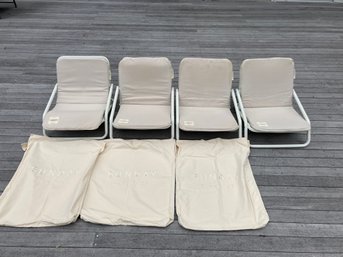 4 Sunday Supply Co Dunes Beach Chairs. 3 Covers. Dunes Color.