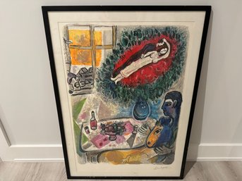 Signed Marc Chagall, Reverie Lithograph