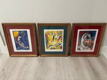 Set Of 3 Marc Chagall Prints