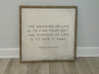 Framed Pablo Piccasso Quote