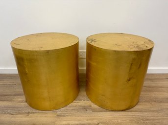 Pair Of Gold End Tables