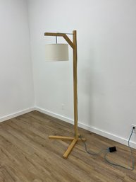 Modern Light Wood Floor Lamp