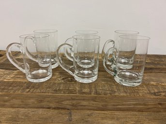 Set Of 6 Tiffany & Co. Crystal Mugs