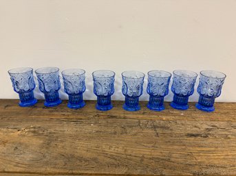 Cobalt Blue Adams Footed 5 Ounce Wine Glass