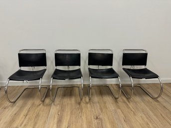 Set Of 4 Vintage Meis Van Der Rohe Style Chairs