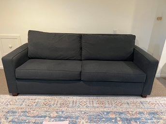 West Elm Blue Upholstered Sofa