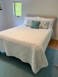 Full Size Upholstered Bed With Mattress Includes Bedding