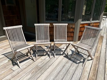 Set Of Four Teak Chairs