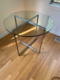 Room & Board Round Glass Table