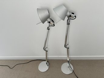 Pair Of Artemide Milano Tolomeo Mini Modern Table Lamps