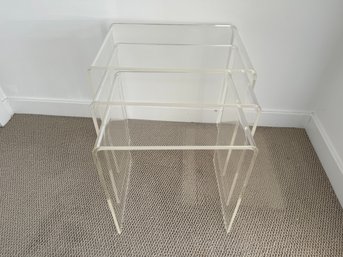 Set Of 3 Lucite Nesting Tables