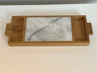 Marble And Wood Charcuterie Serving Tray