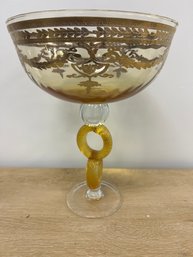 Mid Century Italian Glass Compote