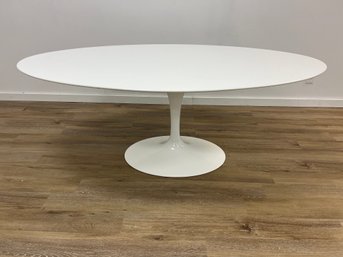 Knoll Eero Saaranin White Dining Table 78' Oval SIGNED