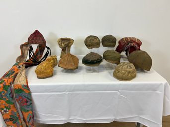 Lot Of 11 Antique Religious Hats And Caps