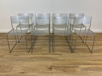 Set Of 8 Emu Paul Newman Aluminum Chairs
