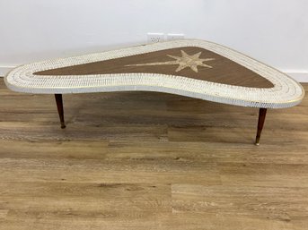 Mid Century Amoeba Tile Top Table