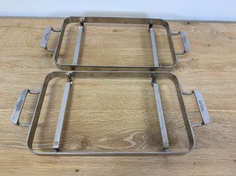 Pair Of All-Clad Stainless Steel Casserole Rack