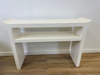 Lot #1 Of 2 White Serena And Lily Lacquered Console Table