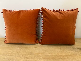 Set Of Two Ann Gish Square With Tassels Pillows