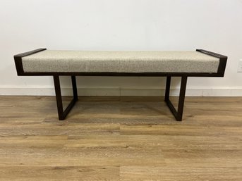 Upholstered Bench With Metal Base