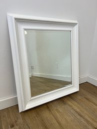 White Framed Square Mirror
