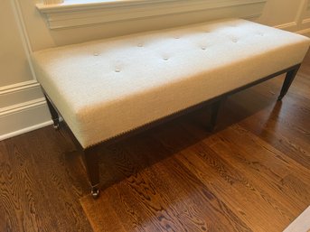 Upholstered Bench With Nailhead Border