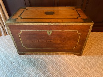 Antique Trunk With Brass Hardware