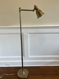 Brass Standing Lamp With Fluted Base