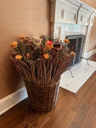 Basket Of Dried Flowers
