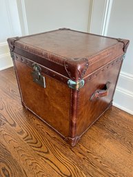 Leather Storage Box With Handles
