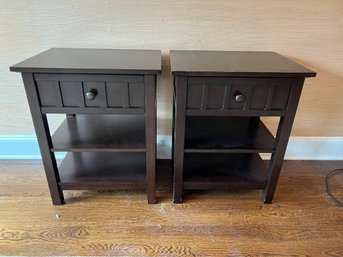 Pair Of Crate And Barrel Nightstands (#1 Of 2)