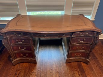 Kreiss Leather Top Double Sided Partners Desk
