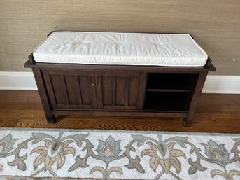 Crate And Barrel Storage Bench With Cushion