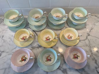Set Of 14 Shelley China Cups And Saucers