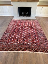 Vintage Hand Knotted Wool Bokhara Rug Carpet 8x10'